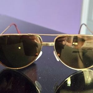 Gold Aviator Sunglasses